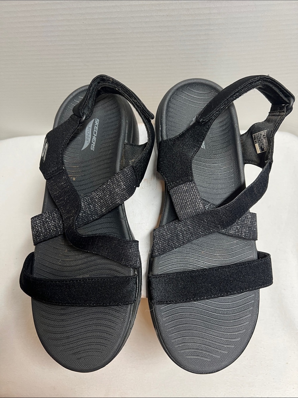 Skechers Black Performance Ultra Go Archfit Comfort Sandals